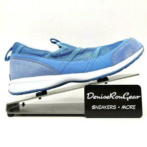 Lands End Womens Blue Slip On Comfort Shoes Sz 8B